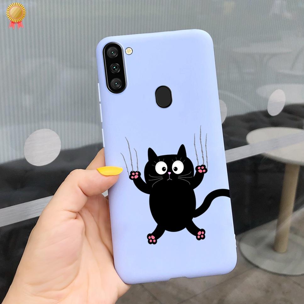 Чехол для Samsung Galaxy A11 Мальчик Девочка Забавный Мультяшный Кот Женщины Силиконовый Задний Чехол Для Samsung Galaxy A 11 SM-A115F 6.4 Funda Чехол