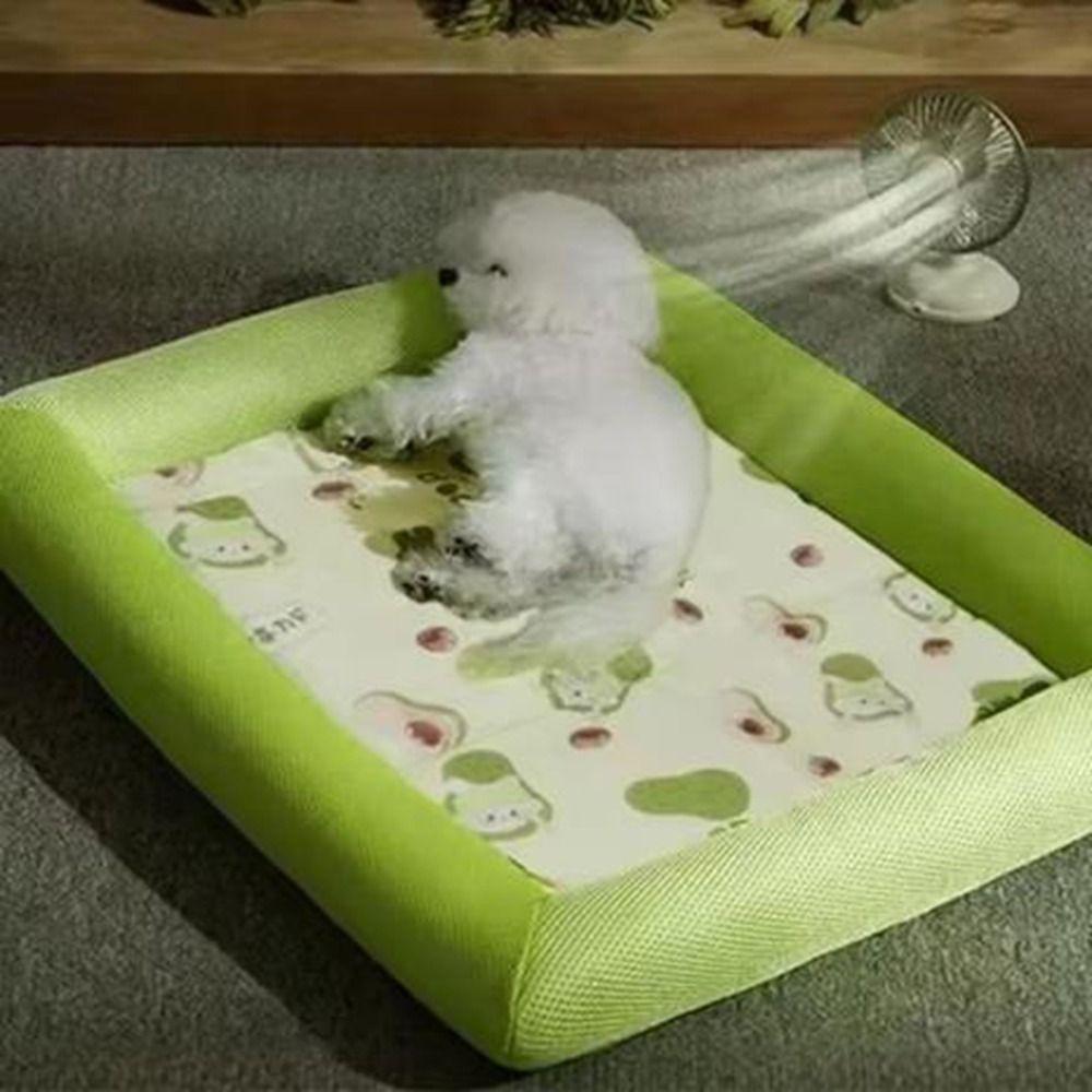 Square Pet Cooling Mat Breathable Dog Cat Beds Pet Supplies Cooling Puppy Bed Indoor/Outdoor