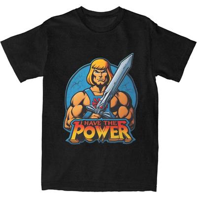 Мастера Вселенной Power Guy He-Man Футболка Одежда Мужчины Женщины Хлопок Юмор He Man Мультфильм Футболки Одежда с коротким рукавом