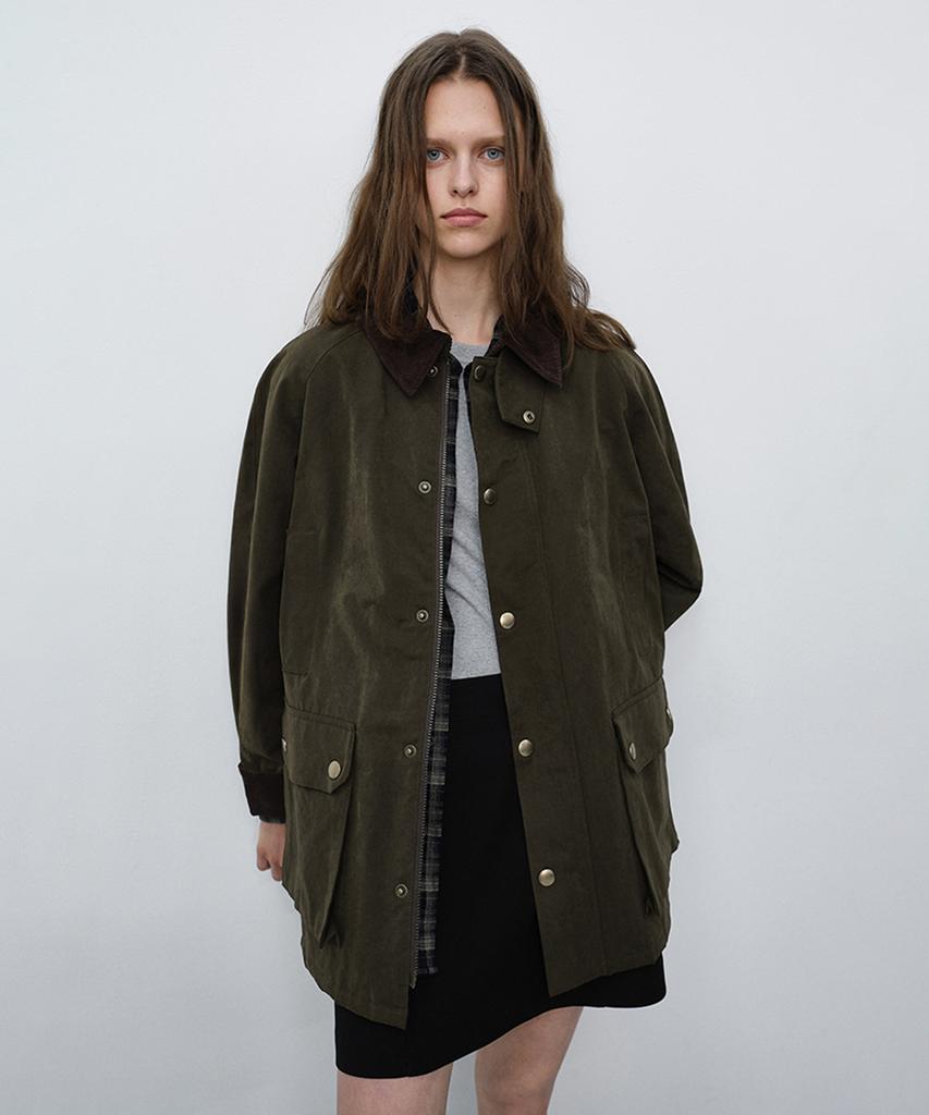 DUNST Unisex Waxed Cotton Hunting Jacket_Udju6C111_Khaki