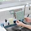 Kitchen Household Telescopic Sink Rack Holder Storage Drain Basket Home Dish Drainer Washing Sink Drying Rack Kitchen Accessory