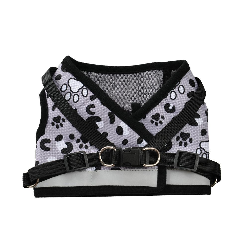 Pet Dog Harness Leash Set For Small Medium Dogs Reflective No Pull Mesh Puppy Cats Harness Vest Leopard Print Outdoor Chihuahua Pug Accessories