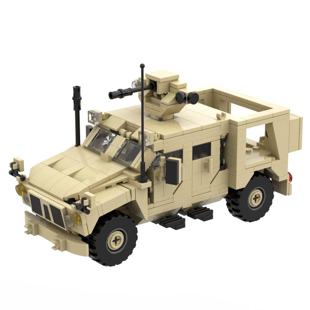 Военные Строительные Блоки Набор Кирпичей для Сборки Oshkosh M-ATV Бронемашина MRAP Песочный Цвет Современное Оружие Подарок на День Рождения Рождество