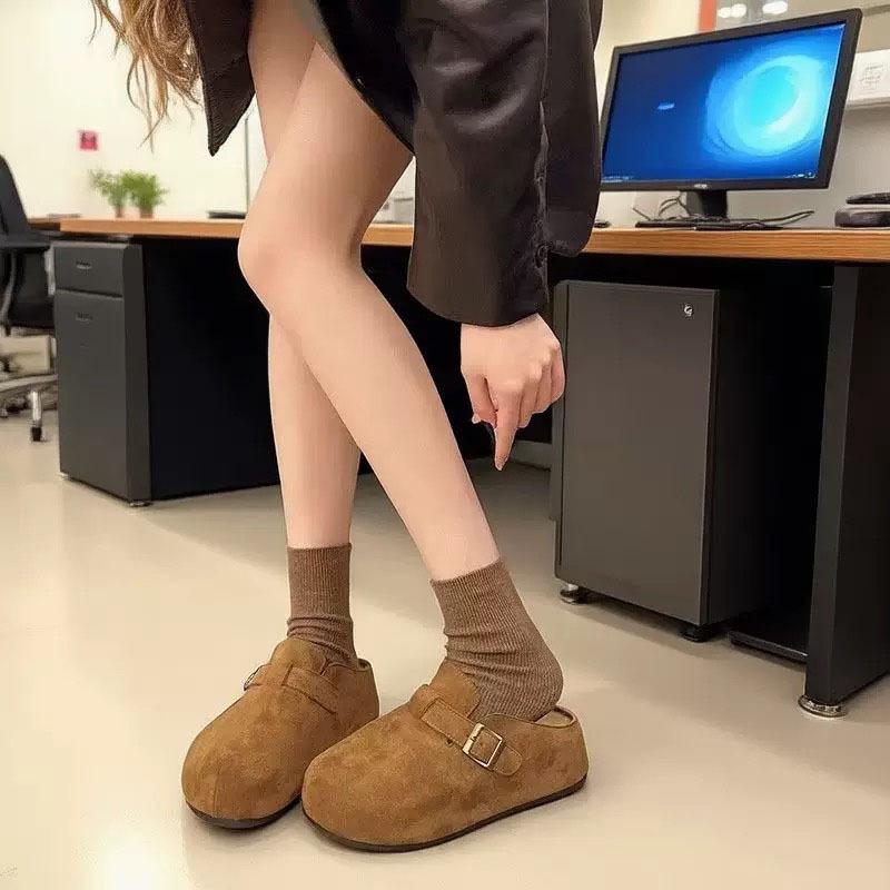 Женские Birkenstocks на толстой подошве с внутренней танкеткой для низкорослых, для весны и лета, шлепанцы с одной лямкой, и женская обувь