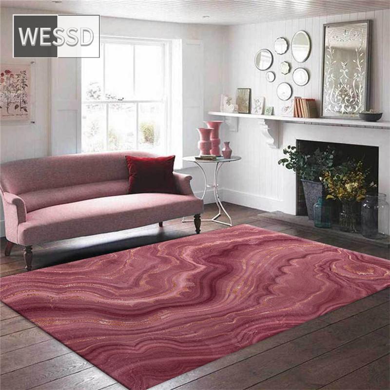 Modern Abstract Carpet Living Room Pink Marble Bathroom Rug Bedroom Bedside Carpet For Girl Kitchen Floor Mat Soft Flannel Mat