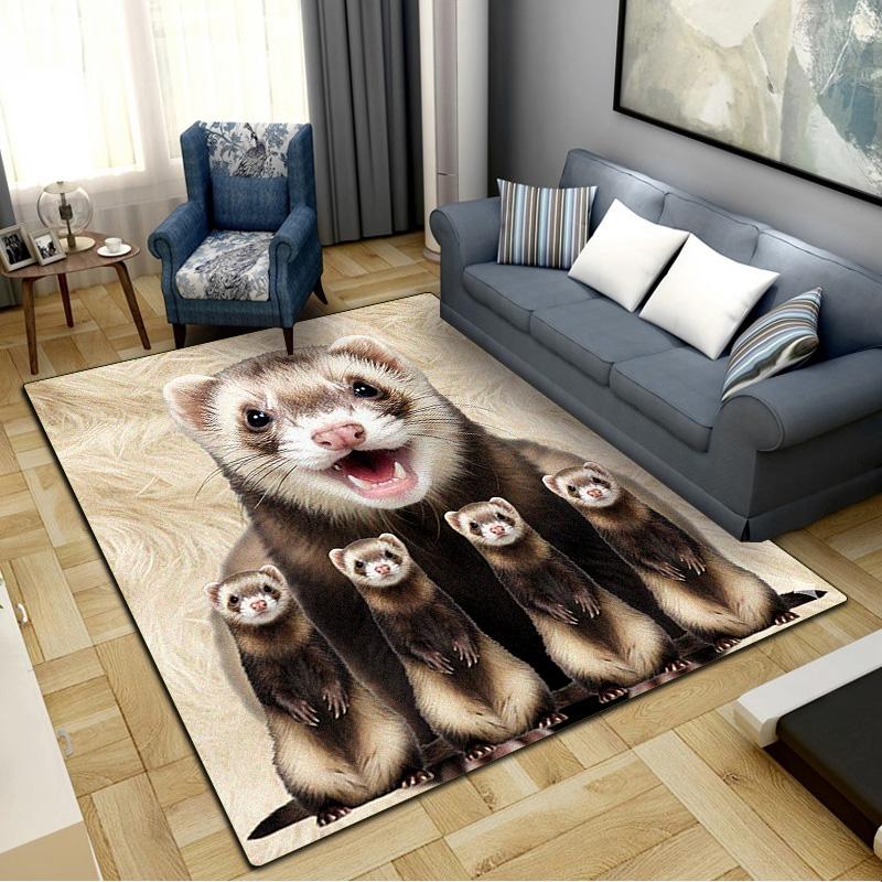 Red Pandas Mink Carpet Rug for Living Room Bedroom Home Sofa Decoration,Kids play Non-slip Floor Mat