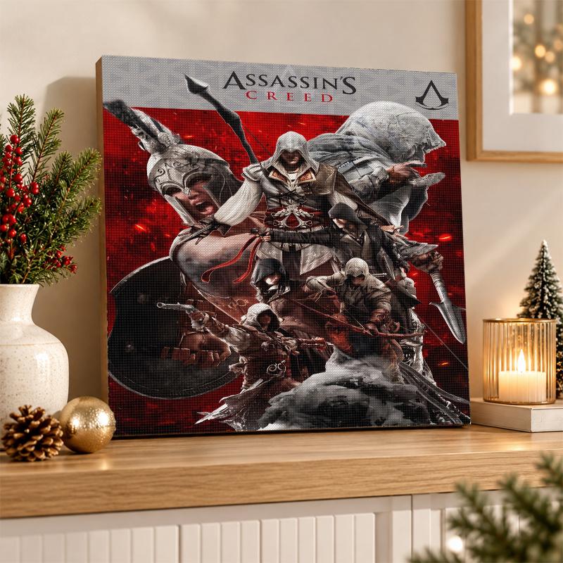 Assassin's Creed Diamond Painting Kit 5D Full Drill DIY Diamond Mosaic Wall Art Home Decor