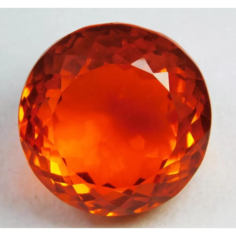 Natural Orange Topaz Loose Gemstone 50 ct Round Cut Jewelry Making for Jewelry Making and Crafts