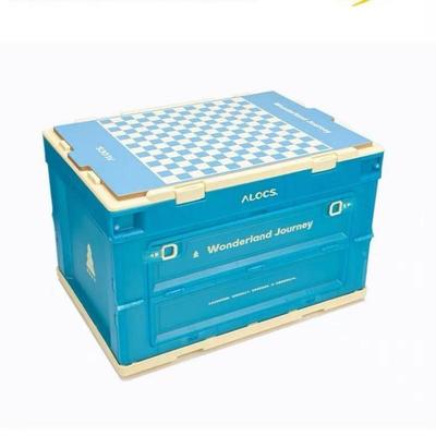 Складной ящик для хранения, переносной прозрачный материал, многофункциональный ящик для хранения большой емкости 50 л (для кемпинга, самостоятельных туров на открытом воздухе)