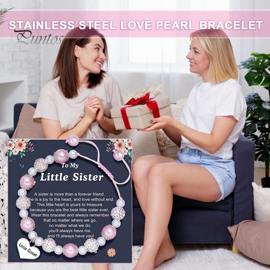 Сверкающий женский браслет с трогательной буквой контрастного цвета, регулируемый браслет из искусственного жемчуга и стразов, подарок на праздник