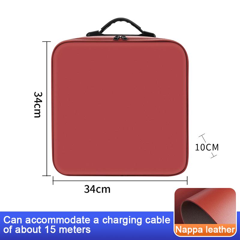 Portable EV Car Charging Cable Storage Box Fit For Tesla Model 3 Y S X Electric Vehicle Charger Cables Carry Bag Waterproof