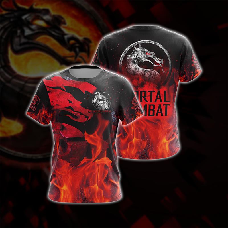 Футболки Игра Mortal Kombat 3D Печать Летние Футболки Круглый Вырез Короткий Рукав Детская Футболка Оверсайз Мужские Женские Унисекс Топы Одежда