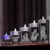 Светодиодная 3D-кристаллическая фотогравировка в форме сердца - Сделай сам Белый кристалл с лазерной гравировкой