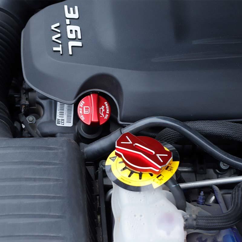 Engine Oil Radiator Decorative Cover Protective Sticker For Dodge Challenger For Dodge Charger 2009 Up For 300C 2012 Up ABS Interior Accessories