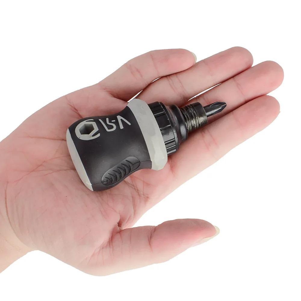 Mini Ratchet Screwdriver Set Magnetic Dual-purpose Batch Head Telescopic Labor-Saving Screwdriver Hand Tool