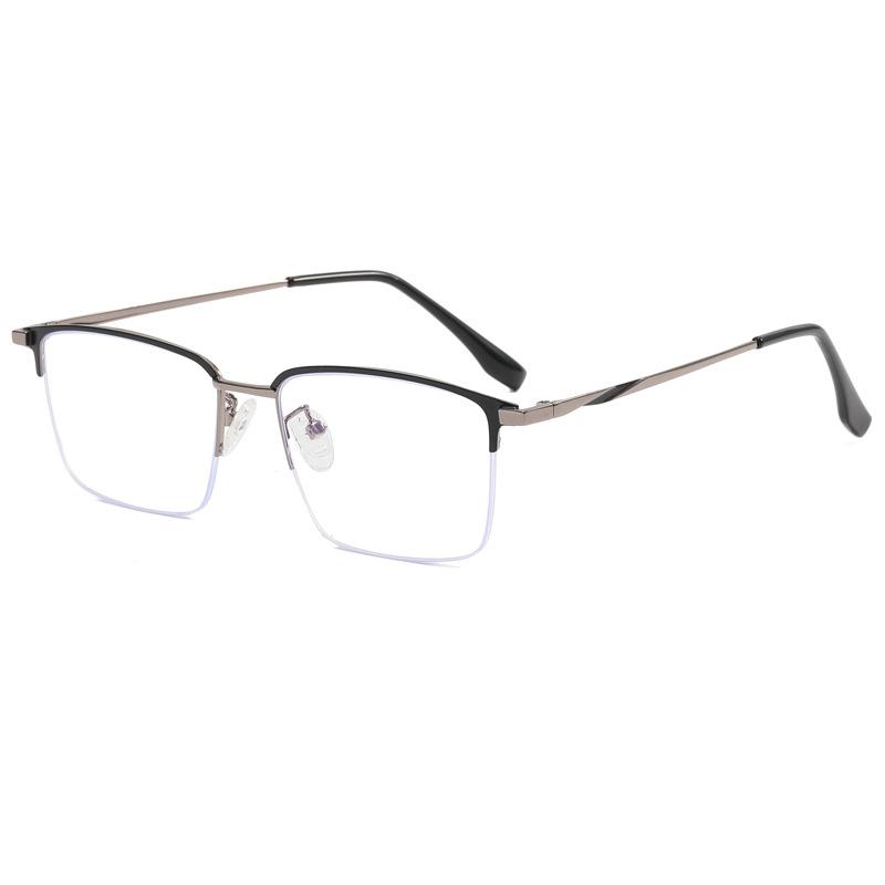 Anti-blue titanium frame glasses, men's and women's myopia glasses, half-frame glasses, popular men's Phnom Penh glasses frame