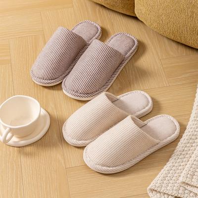 Домашние хлопковые тапочки в японском стиле, женские, для дома, осенне-зимние, для пар, домашние, нескользящие, с мягкой подошвой, тапочки для пола, мужские, зимние