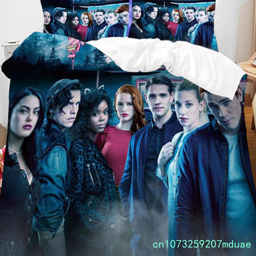 Новый постельный комплект Riverdale с принтом 3D, комплекты постельного белья с принтом, пододеяльники с наволочками, комплект чехла для одеяла с цифровой печатью