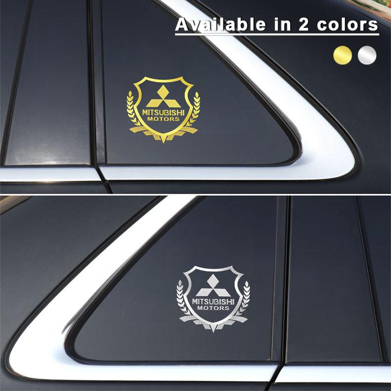 Car Badge Body Side Metal 3D Emblem Ears of Wheat Sticker Decal Auto Exterior Accessories for Mitsubishi Lancer Ex Evo ASX L200