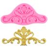 Завитки в стиле барокко, кружевные силиконовые формы, рельефные цветочные кружевные формы для помадки для украшения торта, кекс, топпер, формы для конфет и шоколада