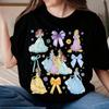 Summer Tshirt Princess Cinderella Outfit Oversized Casual Loose Unisex Women Short Sleeve Tee Skinfriendly Cotton
