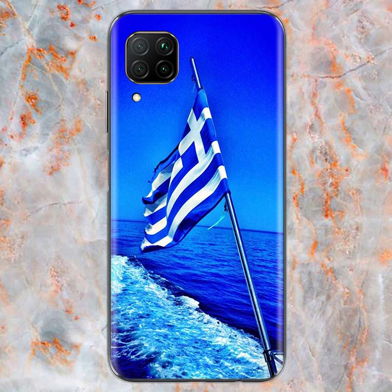 Греческие национальные флаги для Huawei Mate 40 30 20 20X 10 RS P Smart 2021 2020 ZS Pro Plus Lite 2019, чехол для телефона