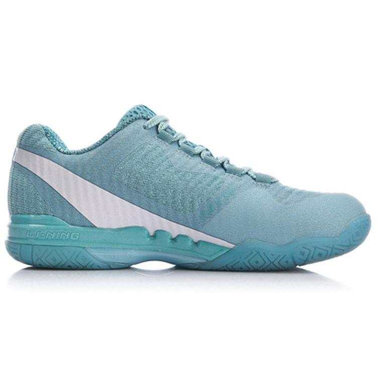 Кроссовки для бадминтона Li Ning Pioneer Fabric Rebound Shock Absorbing Breathable Durable Low-Top Women Shoes Sea-Blue AYAN016-3