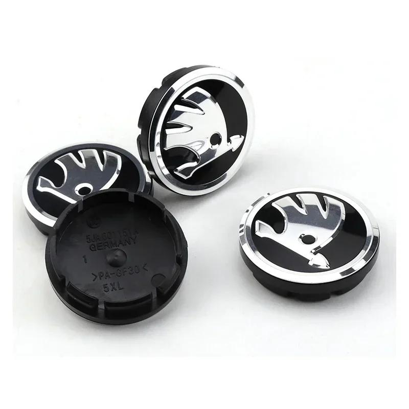2025 New 56/60/65mm Car Wheel Center Cover Caps for Skoda Logo Superb Kamiq Octavia A7 Tour Yeti Fabia Rapid Kodiaq RS Karoq Met