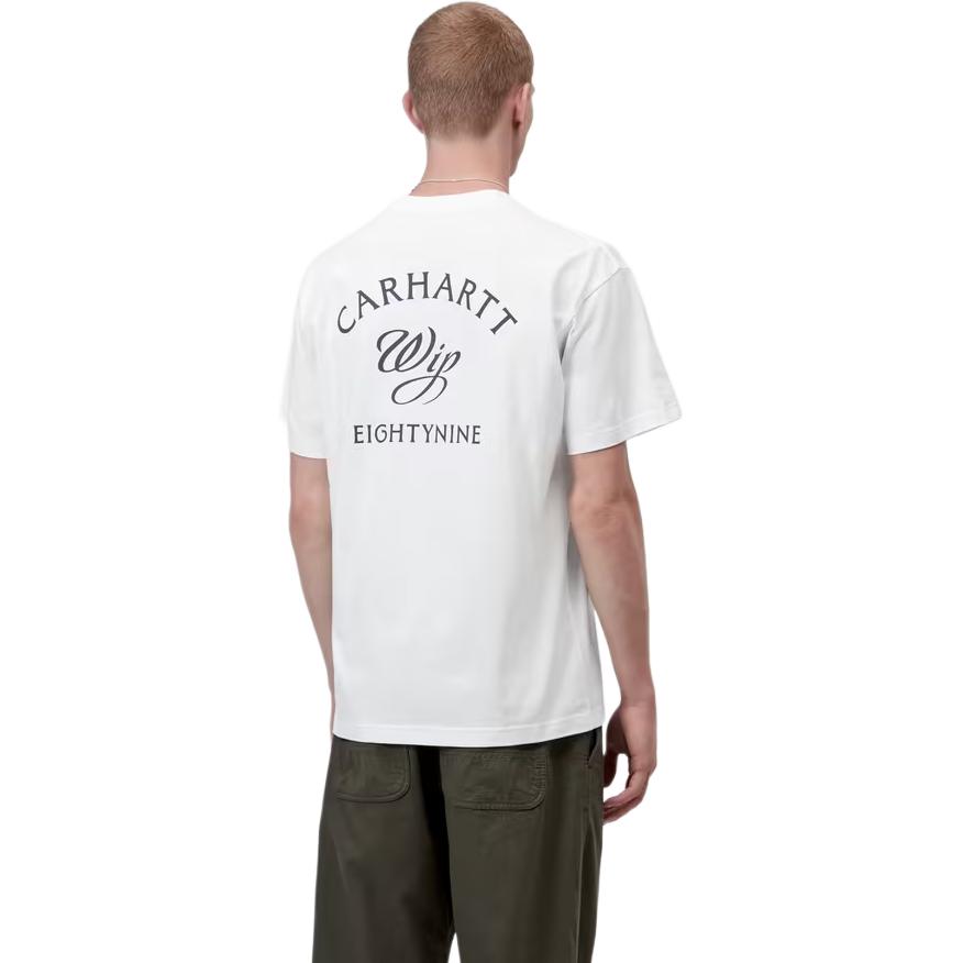 Carhartt WIP SS26 S/S Восемьдесят девять Футболка Свободный крой Логотип на спине Буквы Круглый вырез Короткий рукав Футболка Унисекс Топы I036205-02-XX