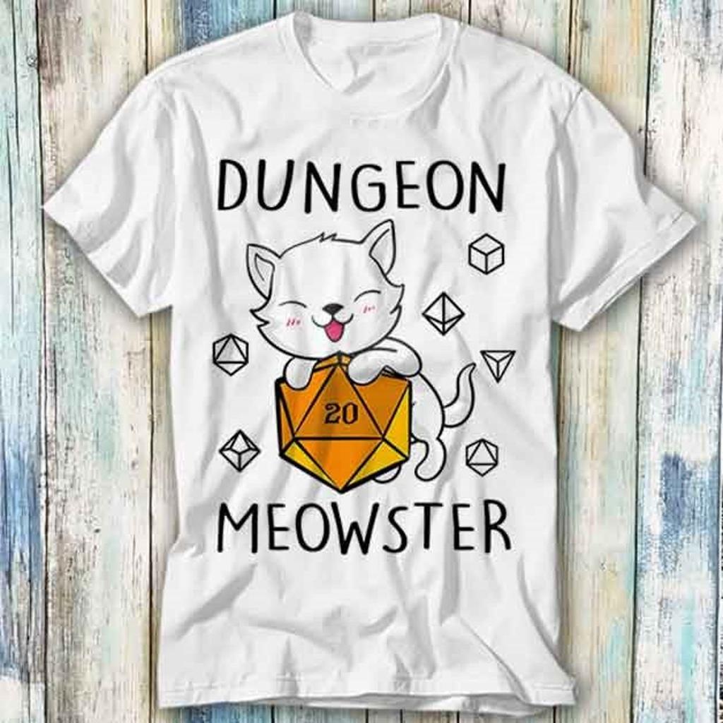 Dungeon Meowster Dragons Monster DnD Guess I ll Die RPG T Shirt Meme Gift Funny Top Tee Style Unisex Gamer Movie Music 1024