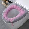 Toilet Seat Cover Mat Soft Velvet Fabric Universal Bathroom Toilet Seat Cover Washable Closestool Warmer Accessories