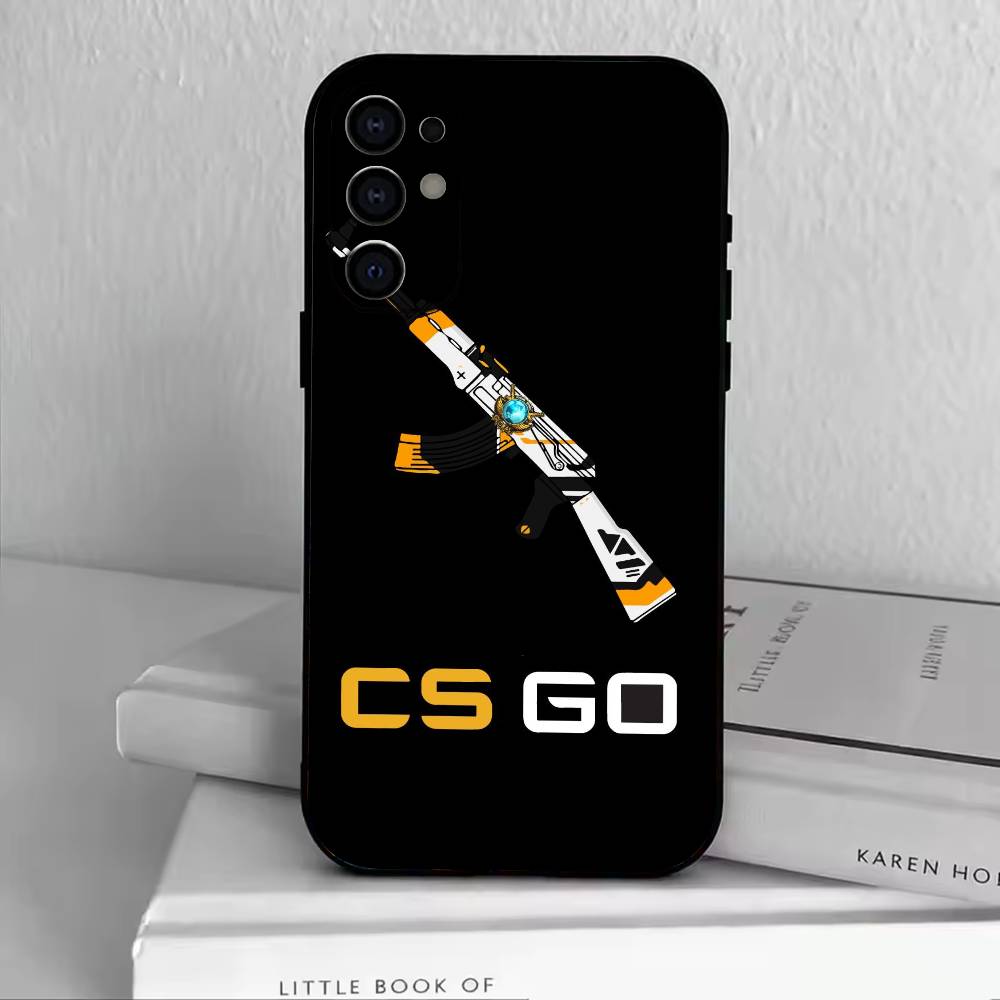 Чехол для телефона Counter Strike CS GO с изображением, для Samsung S25, S24, S21, S22, S23, S30, Ultra, S20, Plus, Fe, Мягкий силиконовый, Черная крышка