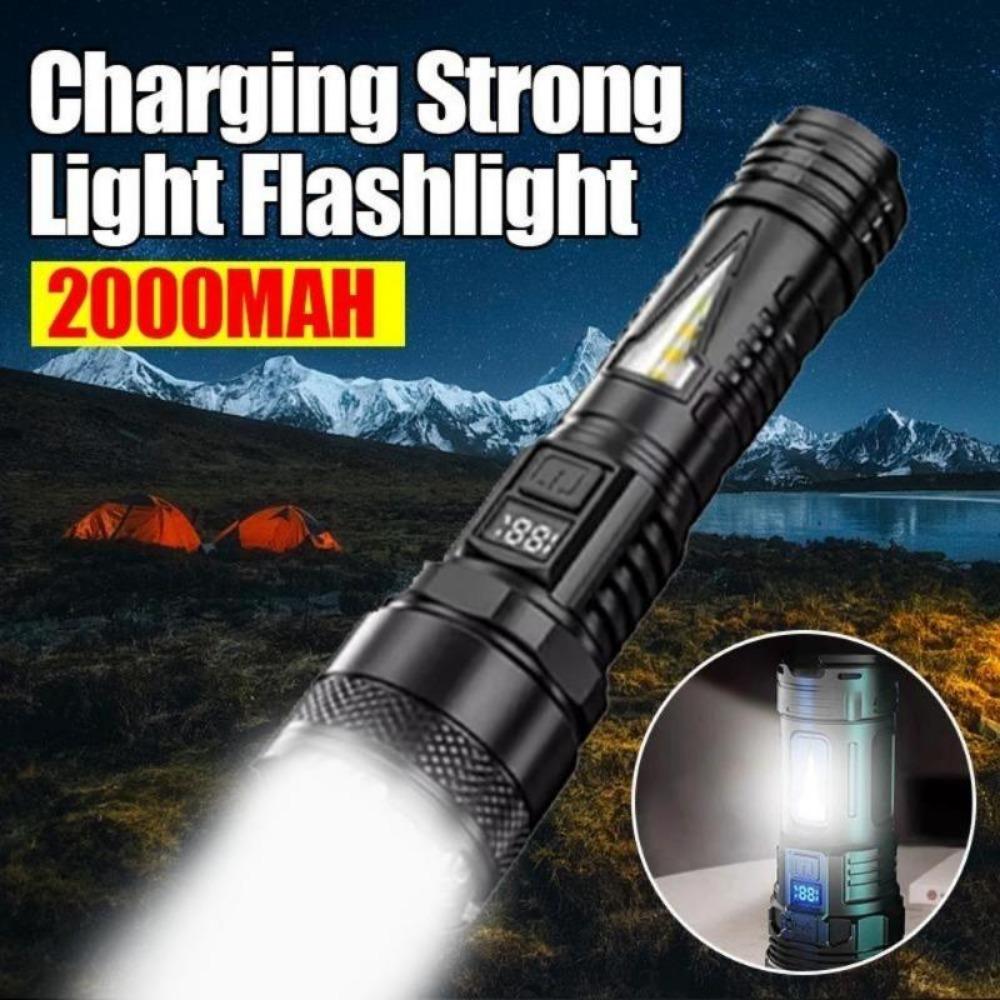 2024 Новый 7*LED Супер Яркий Фонарик Перезаряжаемый Встроенный Фонарь Лампа для Работы на Открытом Воздухе Кемпинг Рыбалка