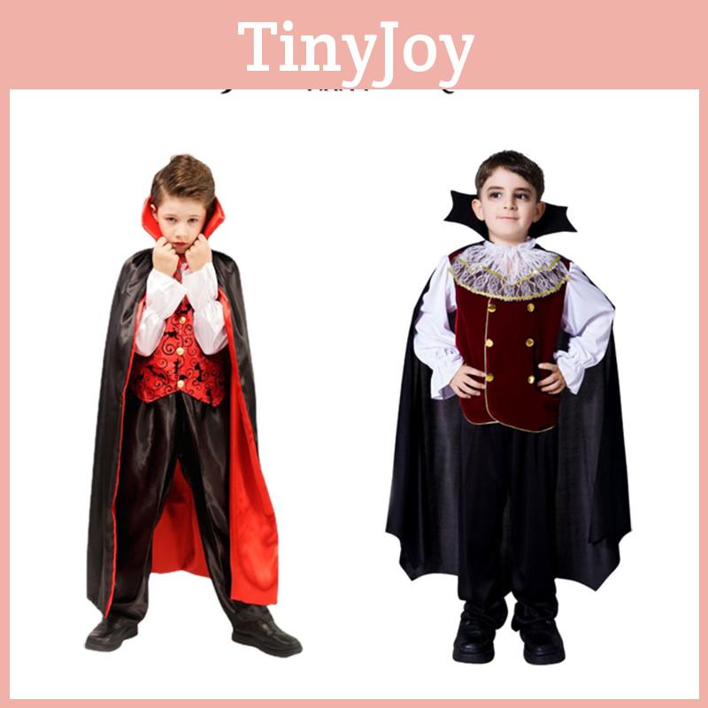 Halloween Cosplay Costume Outfit For Kids Boys Royal Vampire Dracula