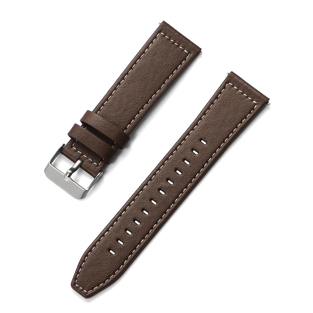 Кожаный ремешок 22 мм 20 мм для HUAWEI WATCH GT 5 4 46 мм WATCH 4 Pro GT 3 GT2 Pro 42 мм Bud Band Ремешок для часов Мягкий сменный ремешок на запястье