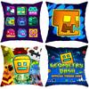 Игровой Мультяшный G-Geometry Dash игра Наволочка Удобная Двусторонняя Наволочка Идеально для Автомобиля Дивана Спальни и Не Только