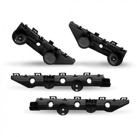 L/R Rear Upper /Lower Bumper Cover Supports Black For 2014- Infiniti Q50