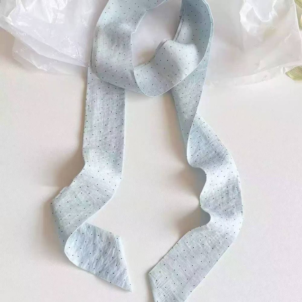 French Ribbon Scarf Retro Scarf Headband Trendy Thin Scarf Decoration Neckband for Women