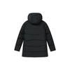 FILA Letter Hooded Mid Length Down Jacket Men's Jet Black (Unisex) Down Jackets F11M147902F BK