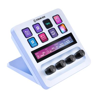 Elgato Stream Deck Audio Live Production и студийный контроллер для контента, совместимый + белый, микшер, создатели, потоковая передача, распространение, игры,