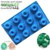 12 Cavity Oval Savarin Soap Mold Mould Muffin Cupcake Pan Silicone Jelly Polymer Clay Craft Art DIY  Kitchen Baking Tools