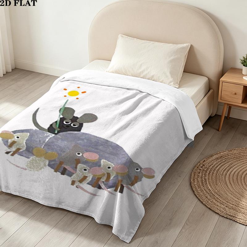 Frederick Print Flannel Blanket, High quality Comfortable for All Seasons, Home Decor, Warmth and Comfort, Perfect for Christmas Gifts