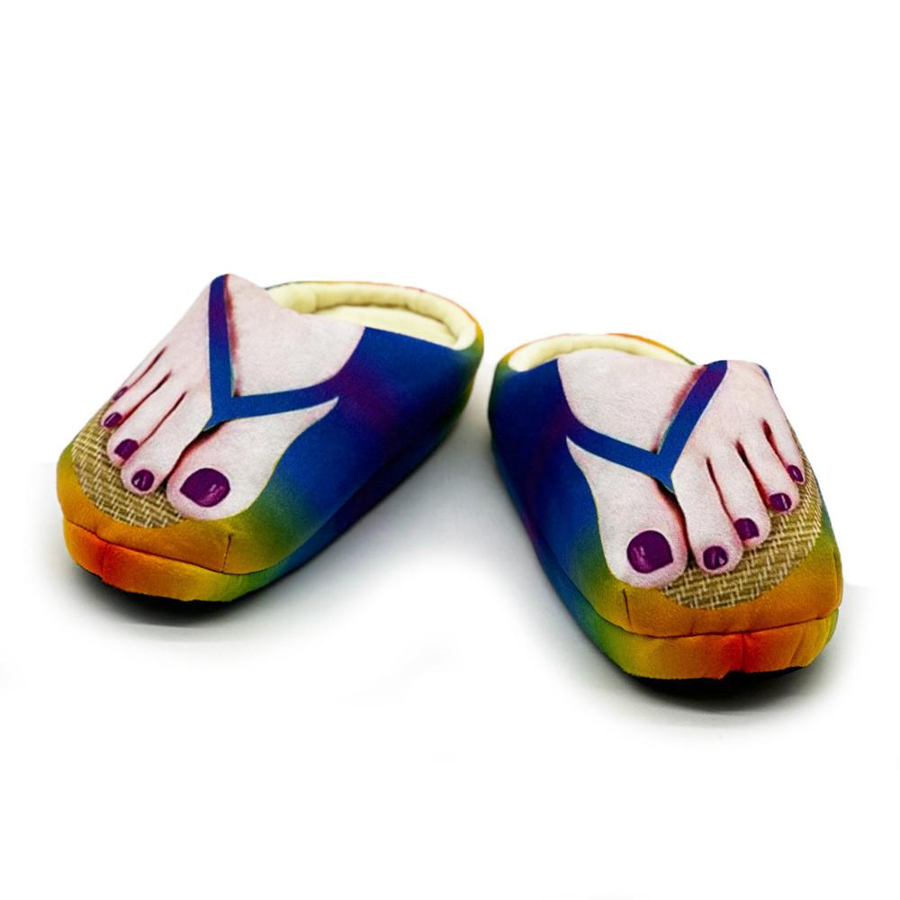 Cartoon Celebrity Toe Slippers With Plush Material For Home Comfort And Casual Wear