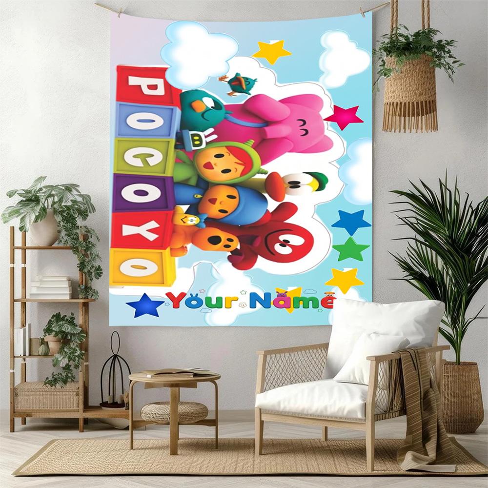 Pocoyo Customize Text Tapestry Foldable Wall Tapestry Machine Washable Ideal for Camping All-Season Use Perfect Gift for Relatives and Friends