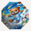 1PC Bear Umbrella-8-Rib Reinforced, Automatic Open, Lightweight & Durable, Fashion Accessory for Outdoor, J0384