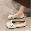 Casual Round Toe Cute Gentle Soft Sole Women's Flat Bottom Versatile Butterfly Bow Commuting Not Tiring Foot Women's Shoes