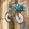 1pcs bicycle flower themed light catcher, suitable for window decoration and home decoration, is the best gift for ladies.