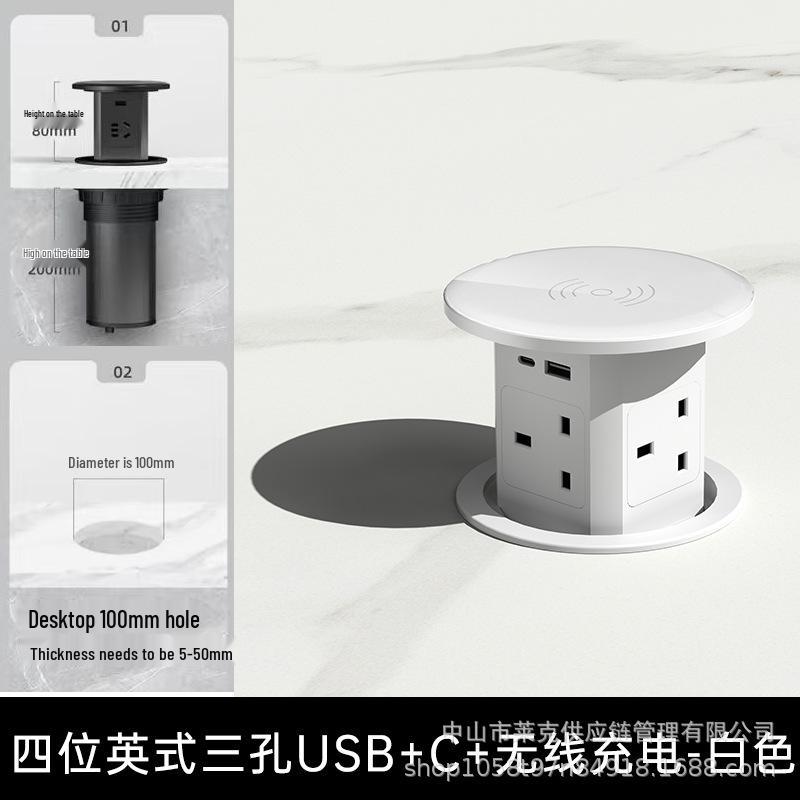 Беспроводная USB-зарядка, вертикальная удлинительная плата с несколькими розетками, стандарты США/Великобритании и поддержка Type-C