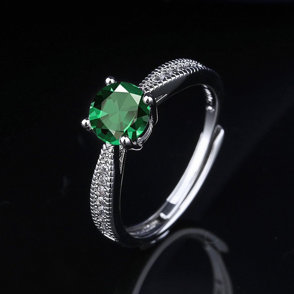 2026 Изысканное кольцо Классическое кольцо с муассанитом в один карат на четырех лапках Легкая роскошь Кольцо для предложения