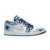 Мужские кроссовки Jordan 1 Low Washed Denim Белый/Темно-синий-Белый